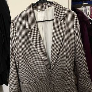 Oversized Checkered Blazer